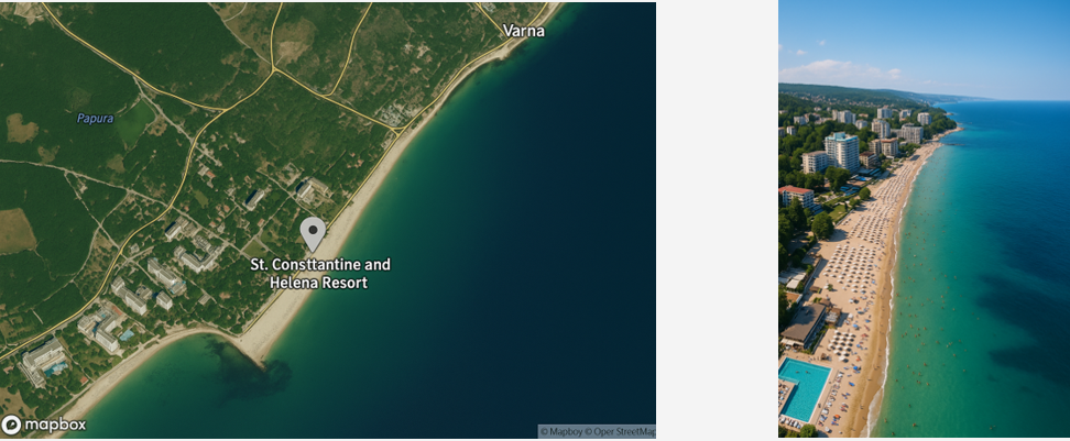 map of Sts. Constantine and Helena - Varna, Bulgaria