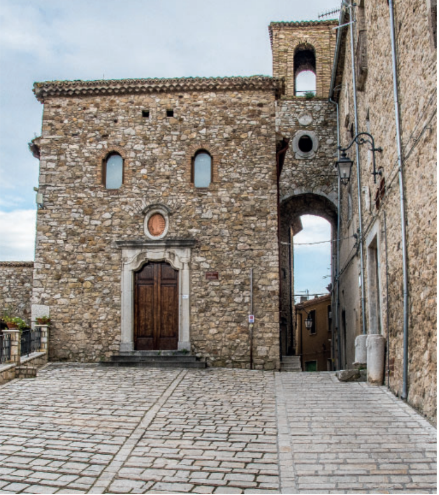 Tifernum street and tipical old house from Molise
